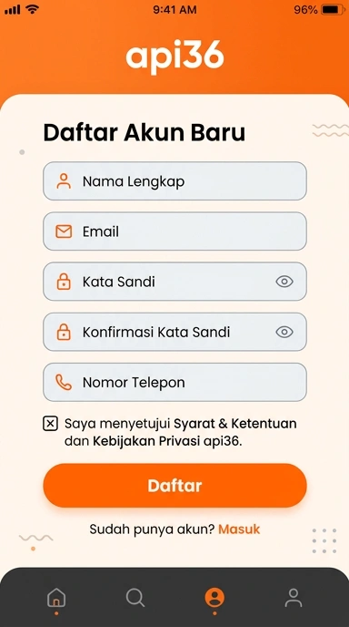Panduan Registrasi Akun api36 untuk Pengguna Android