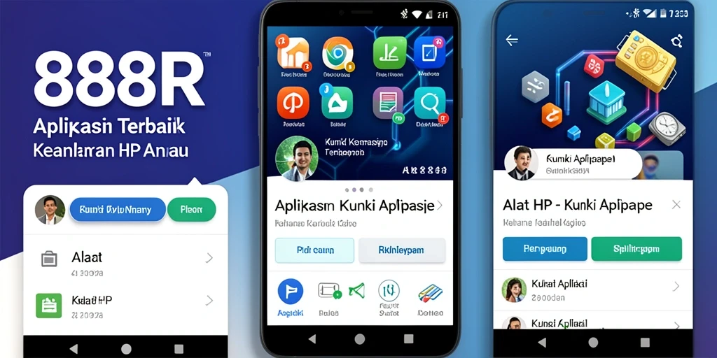 Antarmuka aplikasi Kunci Aplikasi 888R yang modern dan fungsional.