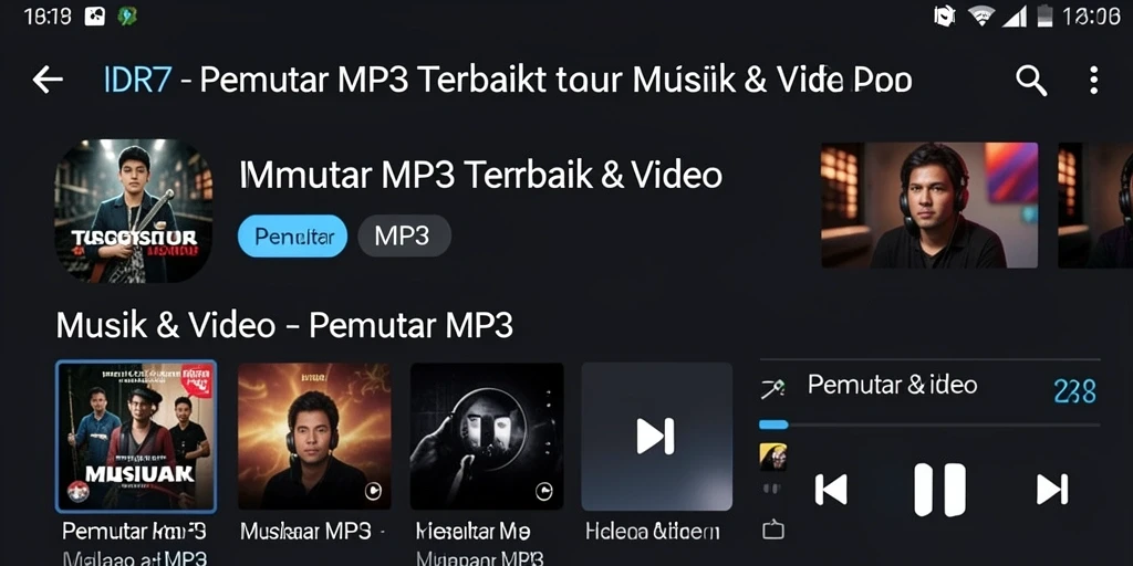 Antarmuka IDR77 yang sederhana dan fungsional untuk Pemutar MP3.