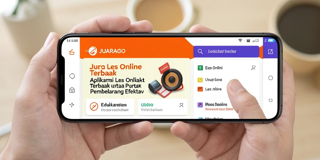 Antarmuka JUARAGO yang intuitif dan menarik untuk Les Online.