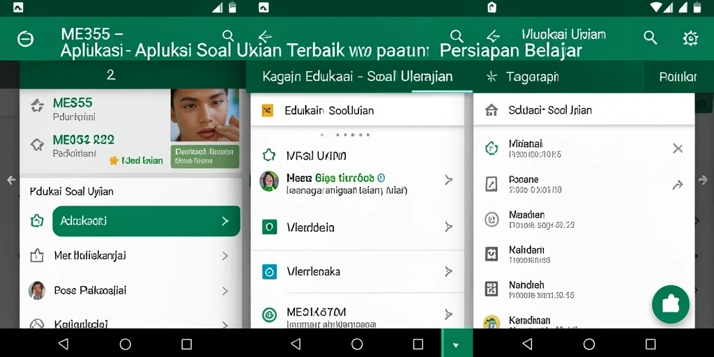Tampilan antarmuka ME355 yang memudahkan akses soal ujian.