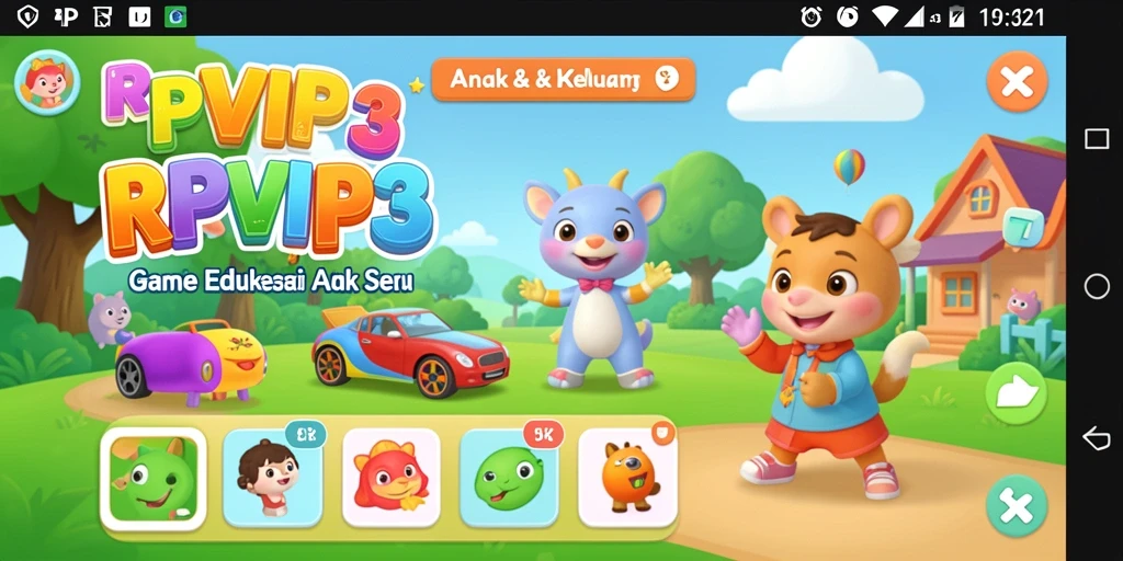 Tampilan antarmuka RPVIP3 yang menarik dan edukatif untuk anak-anak.